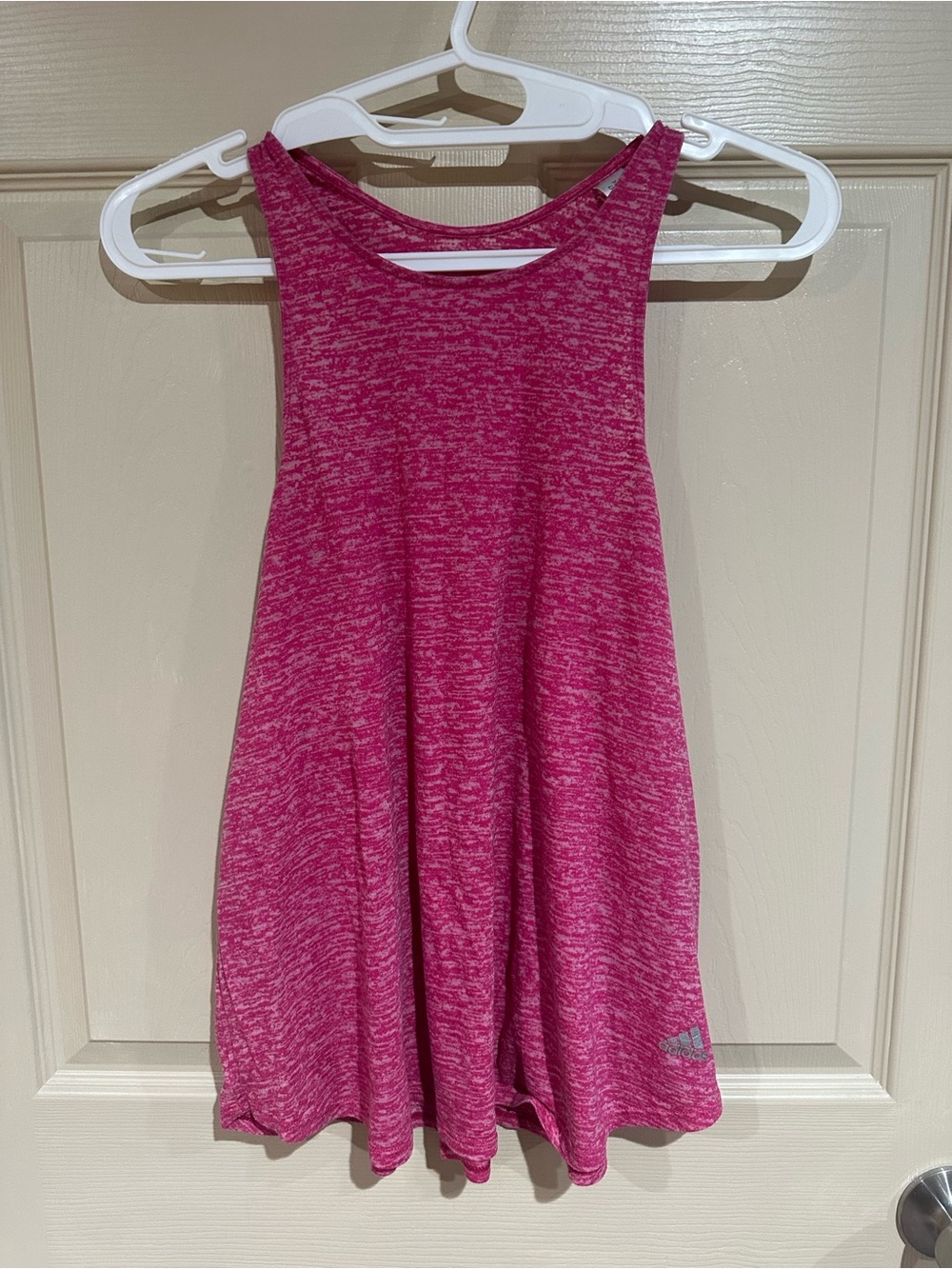 adidas Heathered Magenta Pink Racerback Tank